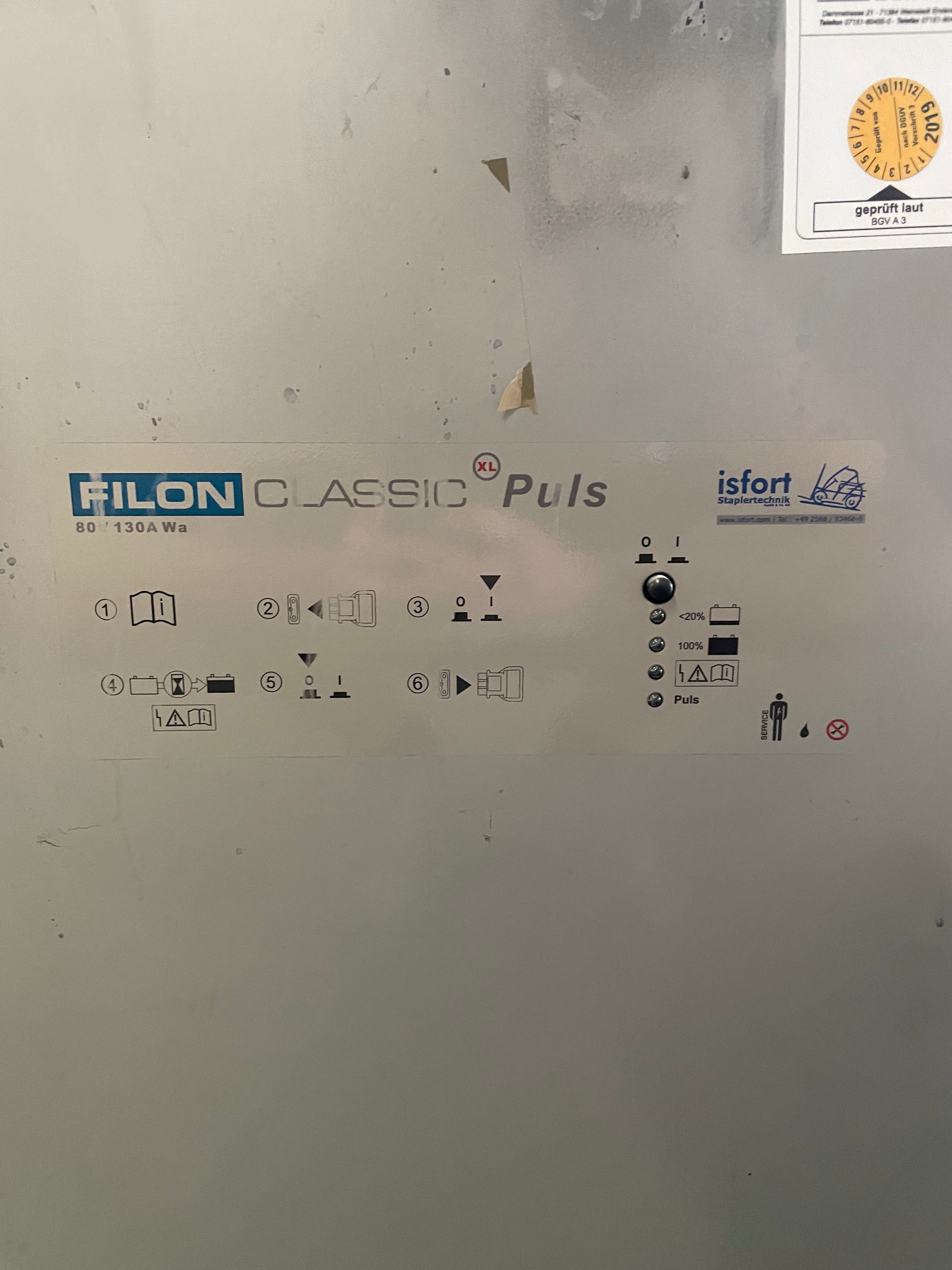 Filon forklift battery charger Classic Puls 80V 130A