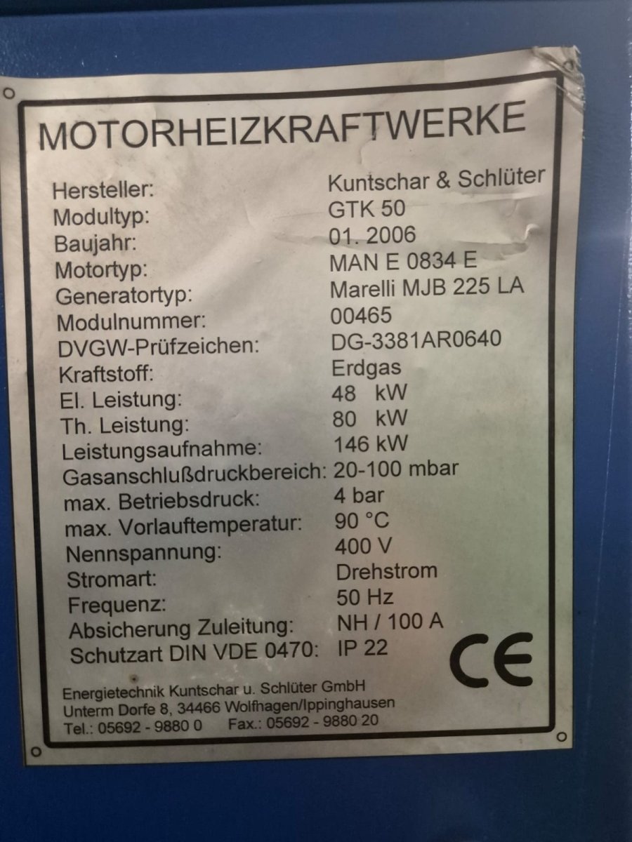 Blockheizkraftwerk mit elektrische Leistung - #product_category# | KLEMA Maschinenhandel