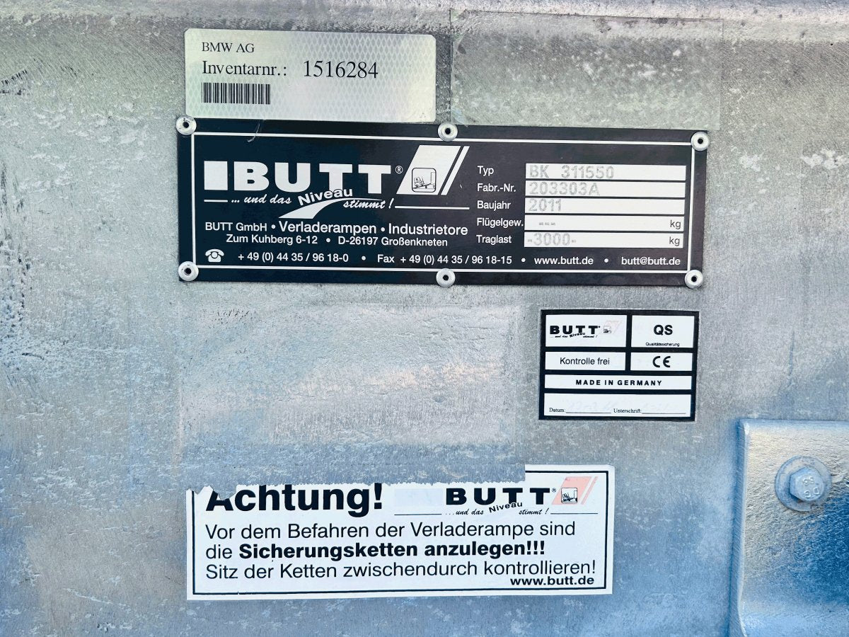Butt Verladerampe, Typ BK 311550 - #product_category# | KLEMA Maschinenhandel