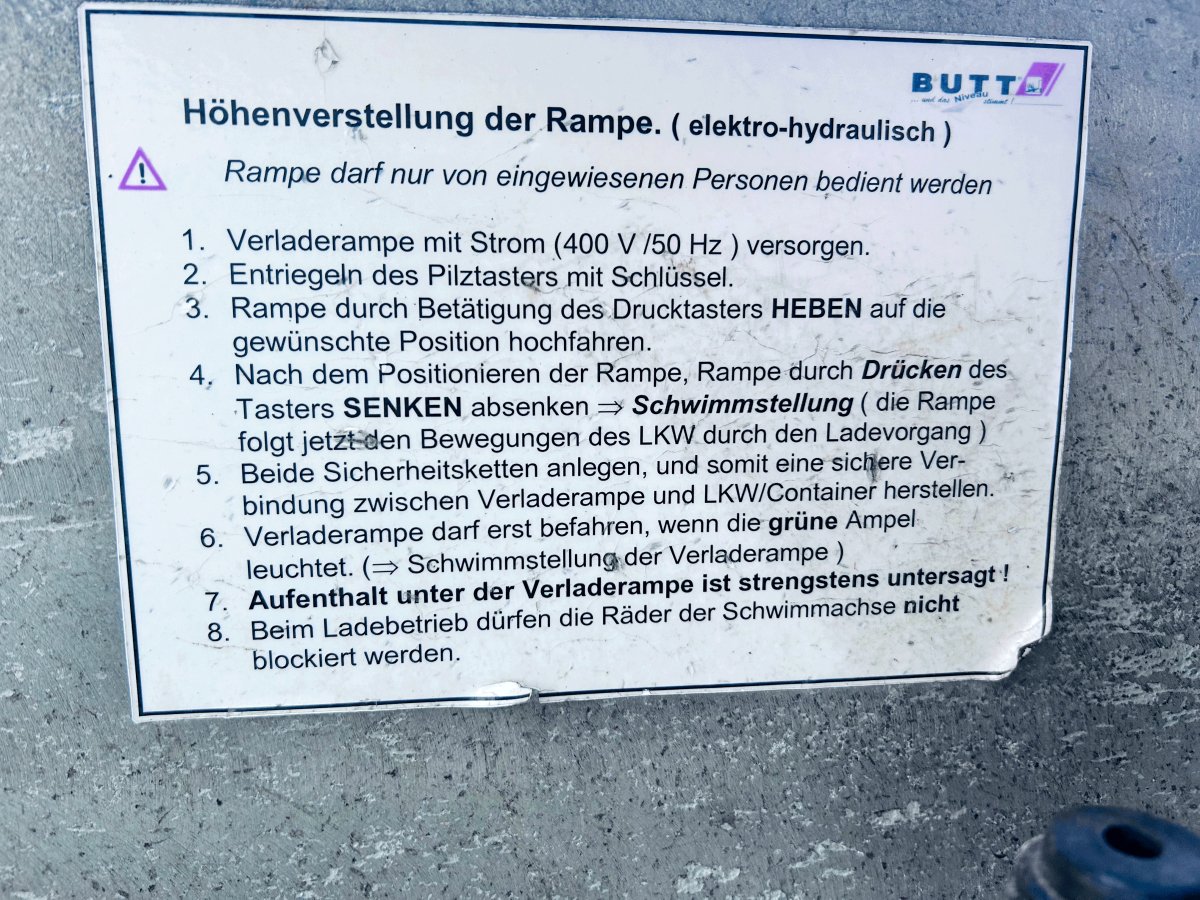 Butt Verladerampe, Typ BK 311550 - #product_category# | KLEMA Maschinenhandel