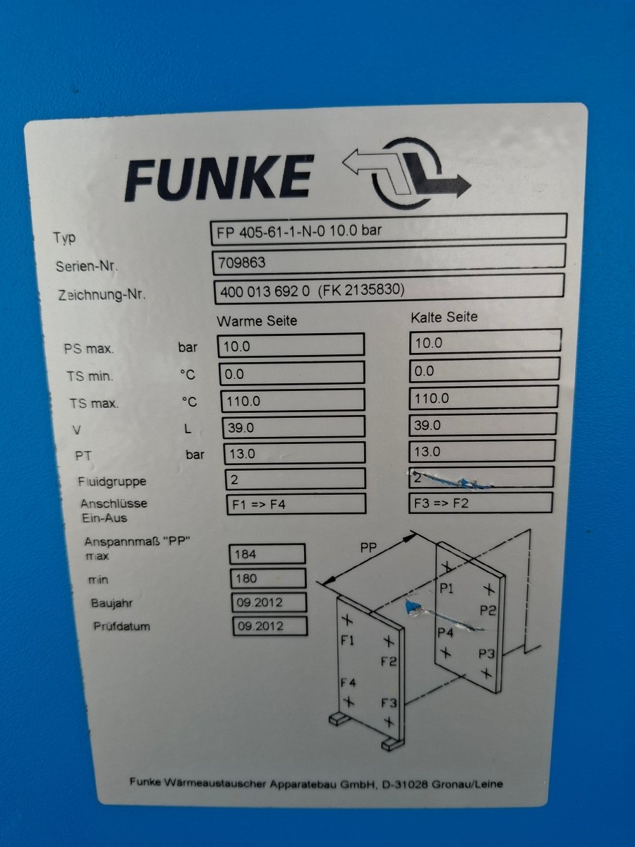 Funke Plattenwärmetauscher FP405 - 61 - 1 - N - 0 - product_category | KLEMA Maschinenhandel
