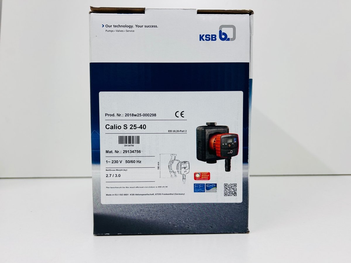 KSB Calio S 25 - 40, hocheffiziente Heizungs - und Trinkwasserpumpe - #product_category# | KLEMA Maschinenhandel