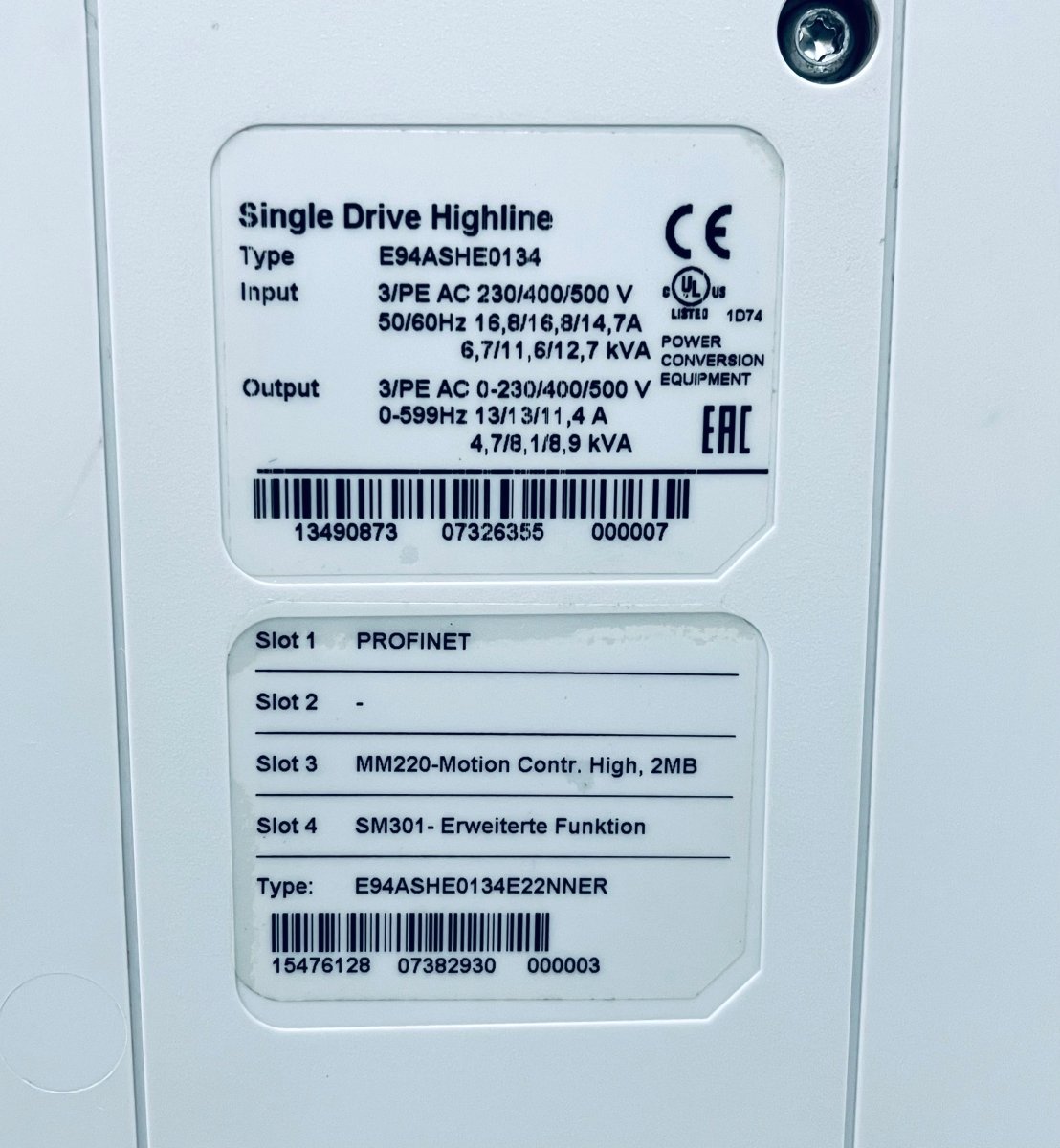 Lenze Umrichter Single Drive Highline E94ASHE0134 mit Transformer - #product_category# | KLEMA Maschinenhandel