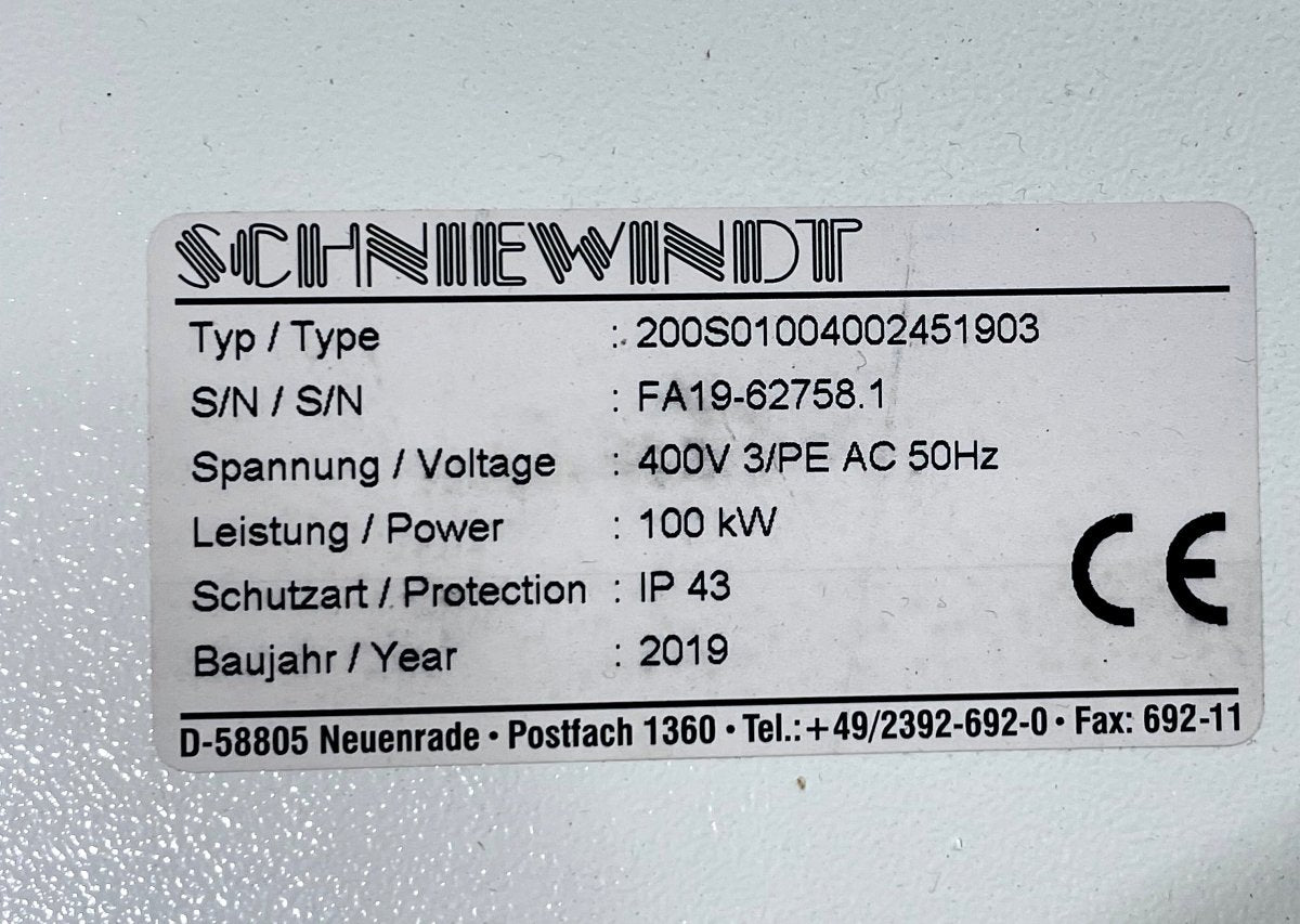 Schniewindt 97/DF - 100 Durchlauferhitzer mit Schützsteuerung 2 - stufig - #product_category# | KLEMA Maschinenhandel