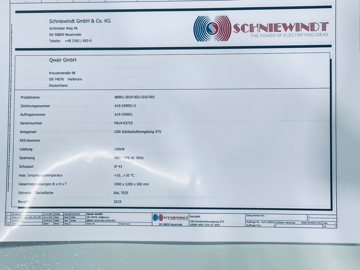 Schniewindt 97/DF - 100 Durchlauferhitzer mit Schützsteuerung 2 - stufig - #product_category# | KLEMA Maschinenhandel