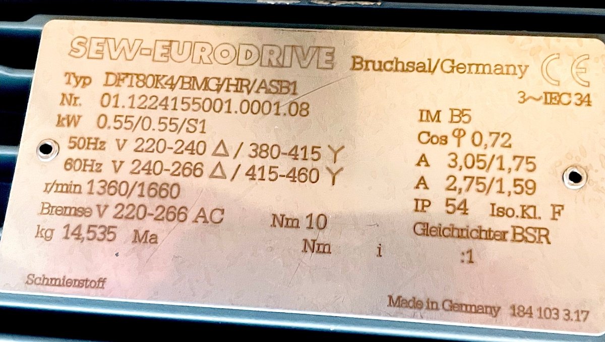 SEW - EURODRIVE Elektromotorische Lineareinheit DFT80K4/BMG/HR/ASB1 Prod.: 082154 - #product_category# | KLEMA Maschinenhandel