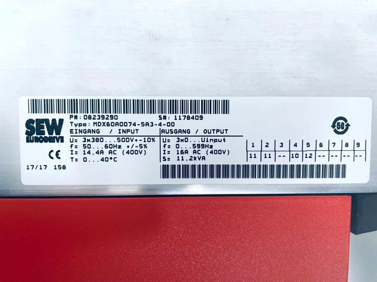 SEW Eurodrive MC07B0075 - 5A3 - 4 - 00 Movidrive Umrichter Steuerkopf/ Control Unit - #product_category# | KLEMA Maschinenhandel