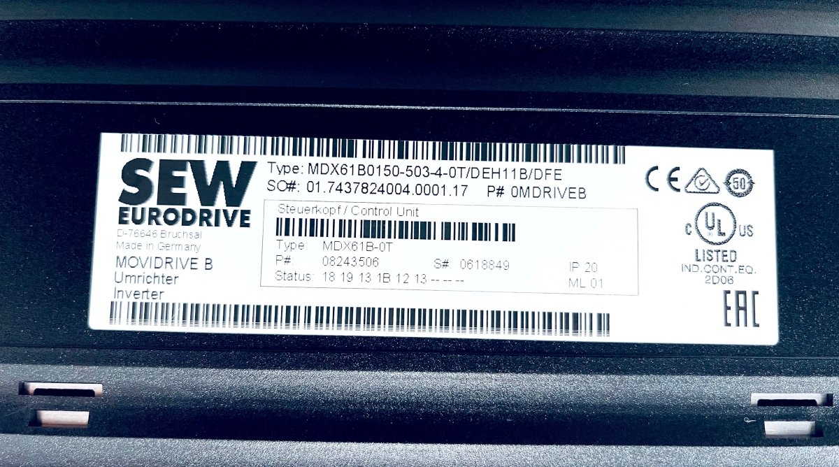 SEW Eurodrive MDX61B0150 - 503 - 4 - 0T Movidrive B Umrichter - #product_category# | KLEMA Maschinenhandel