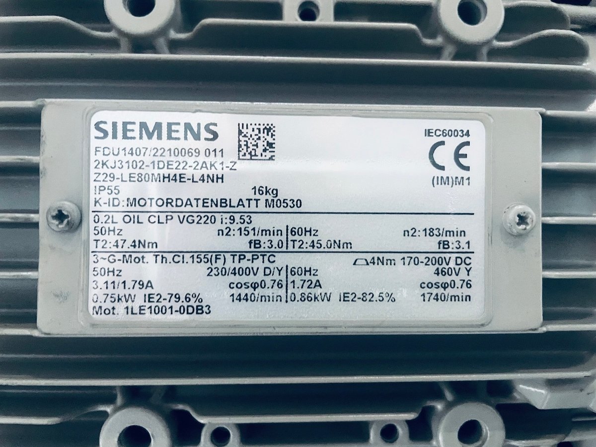 Siemens Getriebemotor Z29 - LE80MH4E - L4NH FDU1407/2210069011 - #product_category# | KLEMA Maschinenhandel