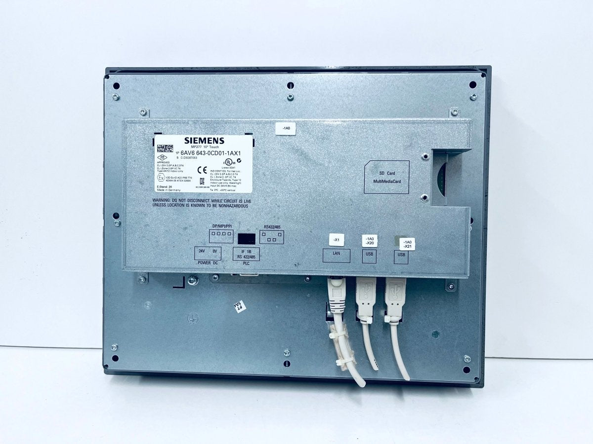 Siemens SIMATIC MP277 10" Touch 6AV6643 - 0CD01 - 1AX1 C - D3G87053 - #product_category# | KLEMA Maschinenhandel