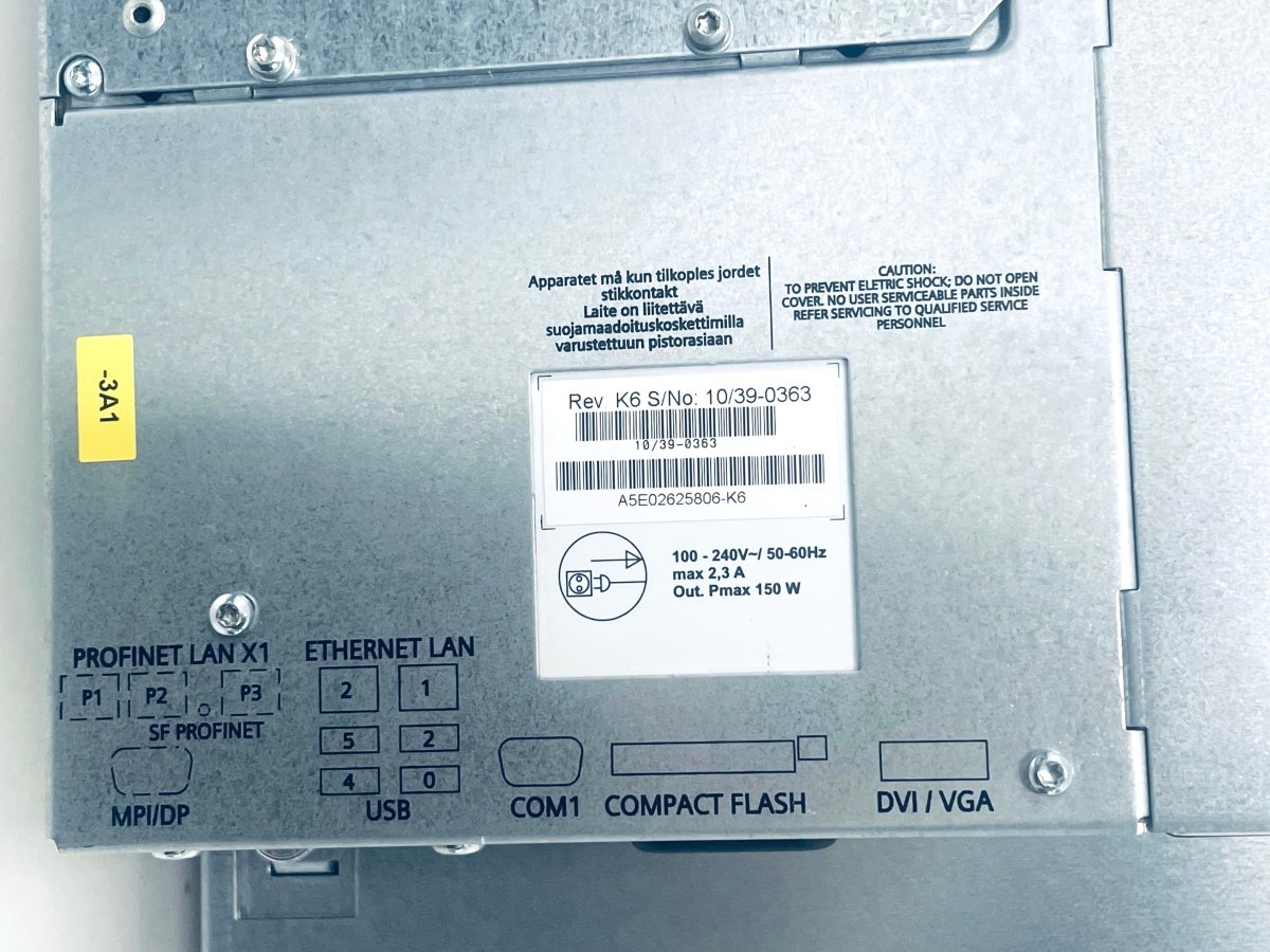 Siemens SIMATIC Panel PC 677B (AC) 15" Touch 6AV7872 - 0BE50 - 0AC0 - #product_category# | KLEMA Maschinenhandel