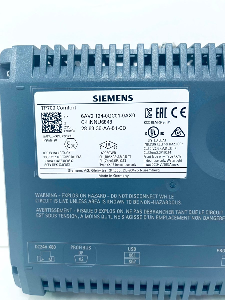Siemens TP700 Comfort 6AV124 - 0GC01 - 0AX0 - product_category | KLEMA Maschinenhandel