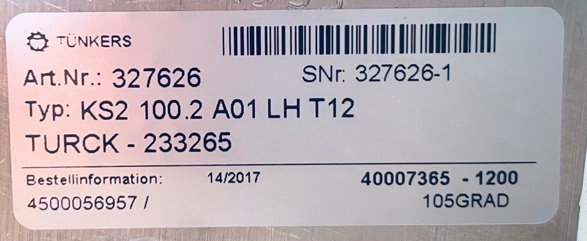 Tünkers Spanner KS2 100.2 A01 LHT12 327626 - #product_category# | KLEMA Maschinenhandel