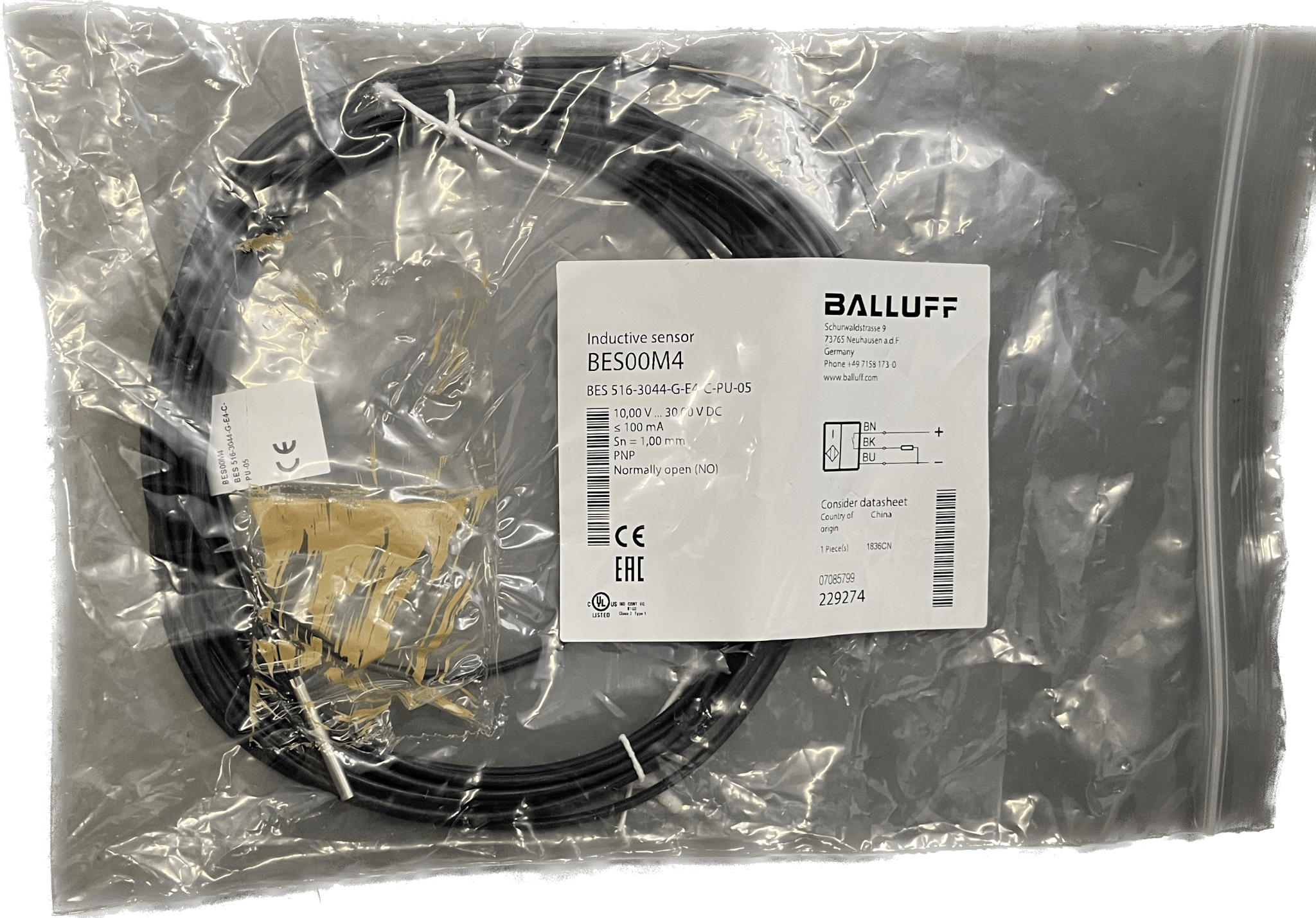 BALLUFF Induktive Standardsensoren mit Vorzugstypen BES 516-3044-G-E4-C-PU-05 - #product_category# | Klenk Maschinenhandel
