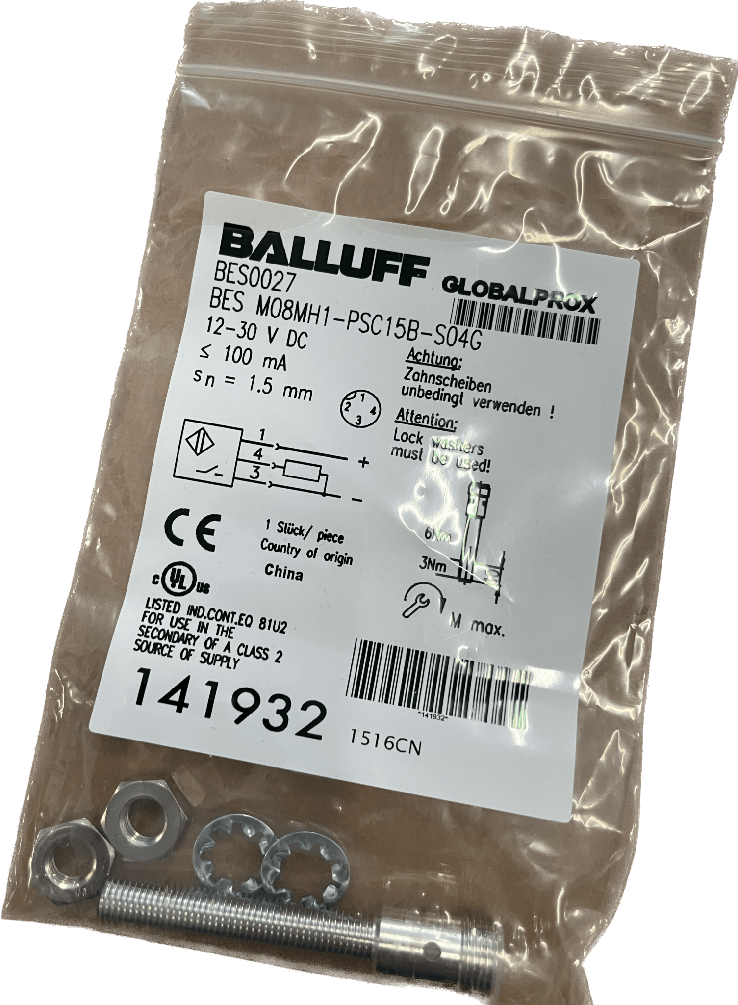 BALLUFF Induktive Standardsensoren mit Vorzugstypen BES M08MH1-PSC15B-S04G - #product_category# | Klenk Maschinenhandel