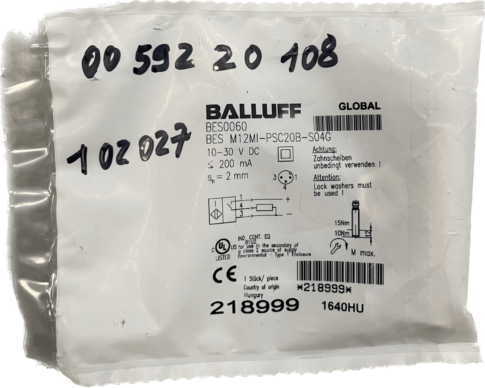 BALLUFF Induktive Standardsensoren mit Vorzugstypen BES M12MI-PSC20B-S04G - #product_category# | Klenk Maschinenhandel