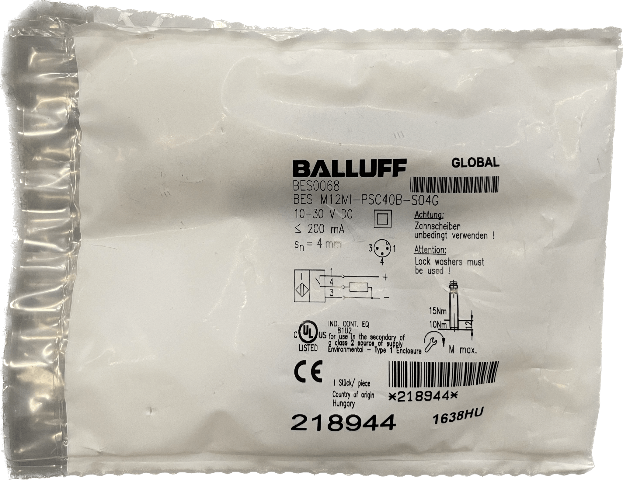 BALLUFF Induktive Standardsensoren mit Vorzugstypen BES M12MI-PSC40B-S04G - #product_category# | Klenk Maschinenhandel
