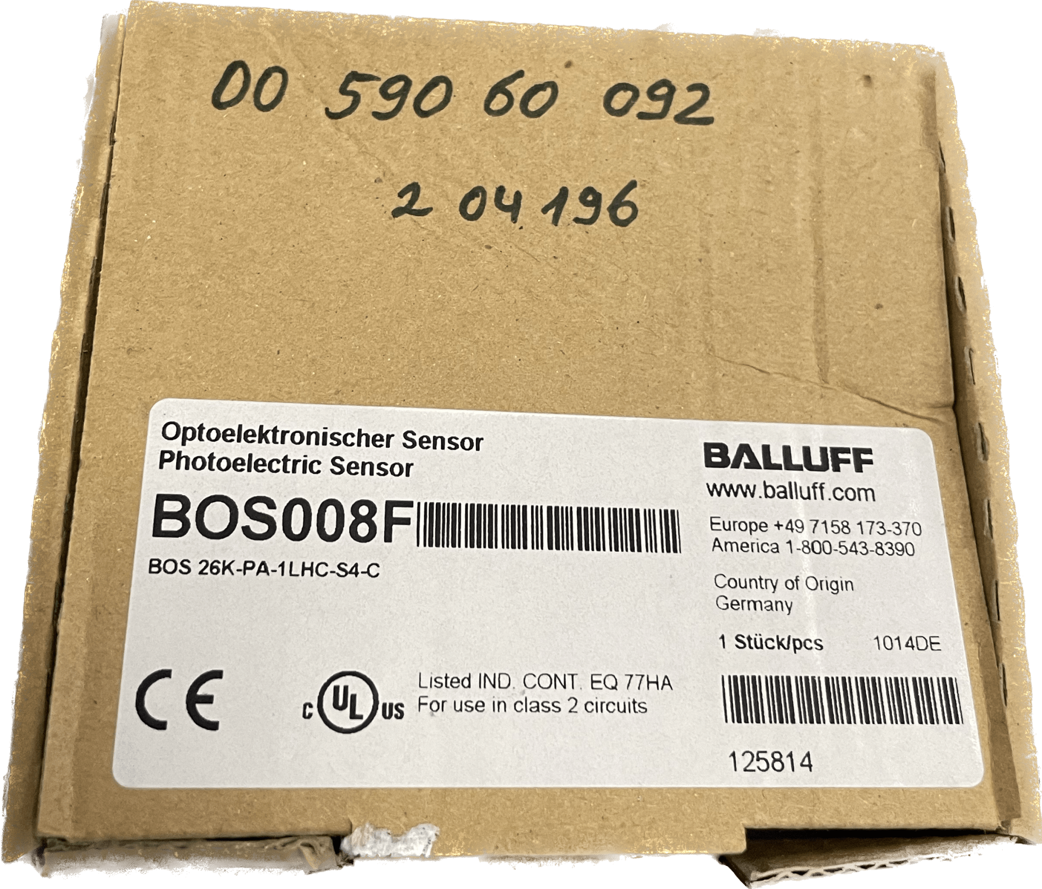 BALLUFF Lichttaster mit Hintergrundausblendung BOS 26K-PA-1LHC-S4-C - #product_category# | Klenk Maschinenhandel