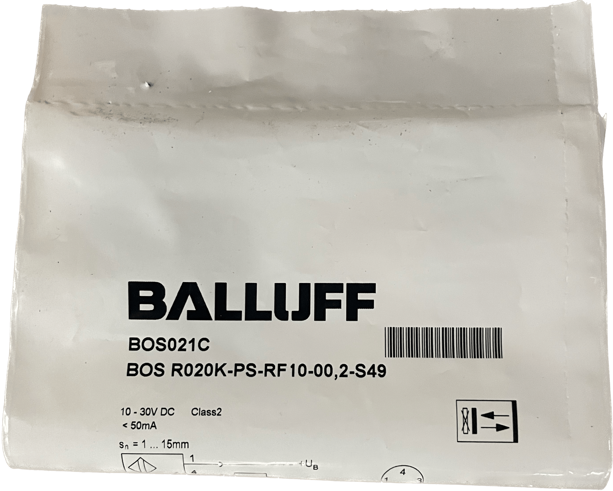 BALLUFF Lichttaster mit Hintergrundausblendung BOS R020K-PS-RF10-00,2-S49 - #product_category# | Klenk Maschinenhandel