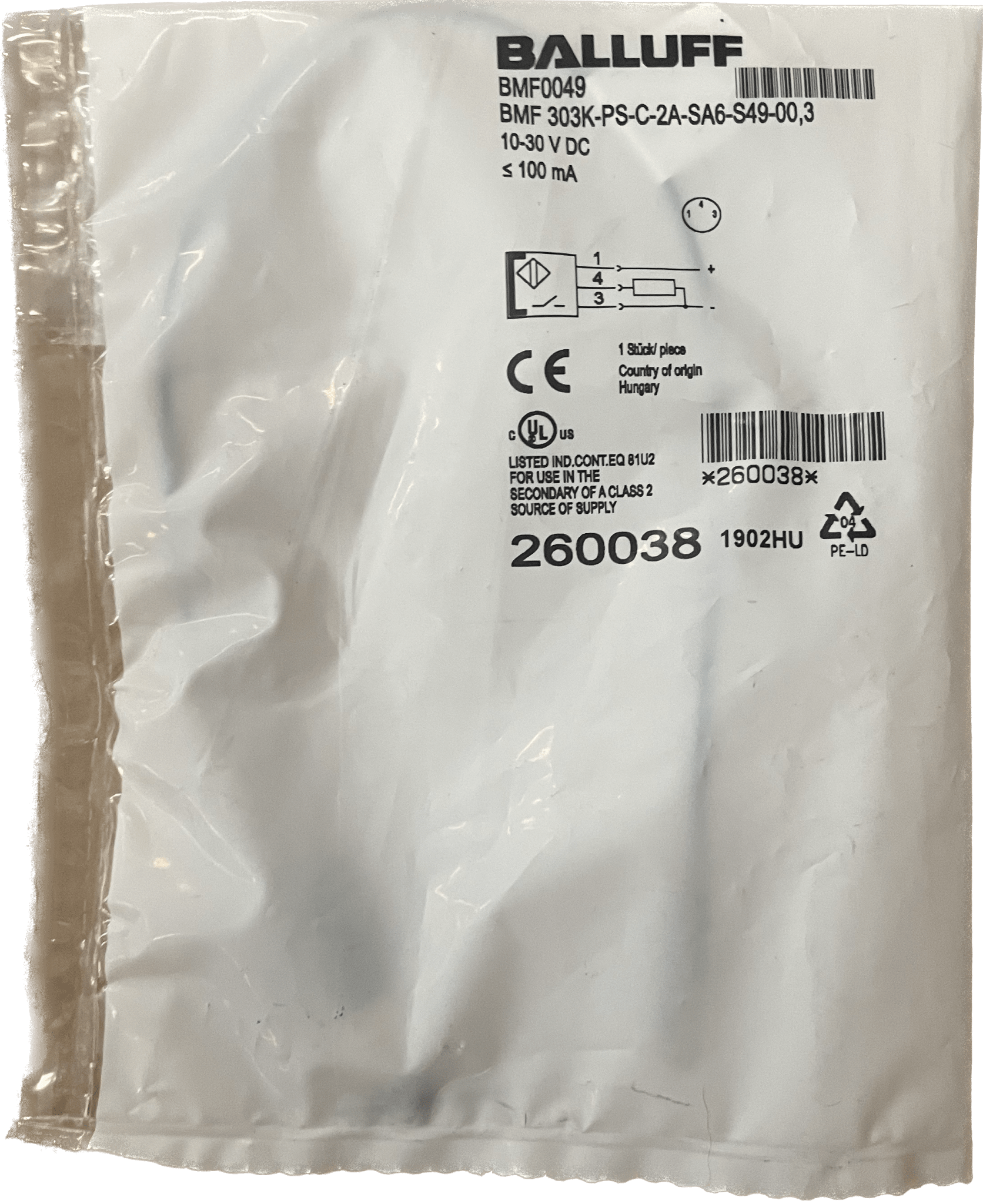 BALLUFF Magnetfeld-Sensoren für mehrere Nutformen BMF 303K-PS-C-2A-SA6-S49-00,3 - #product_category# | Klenk Maschinenhandel