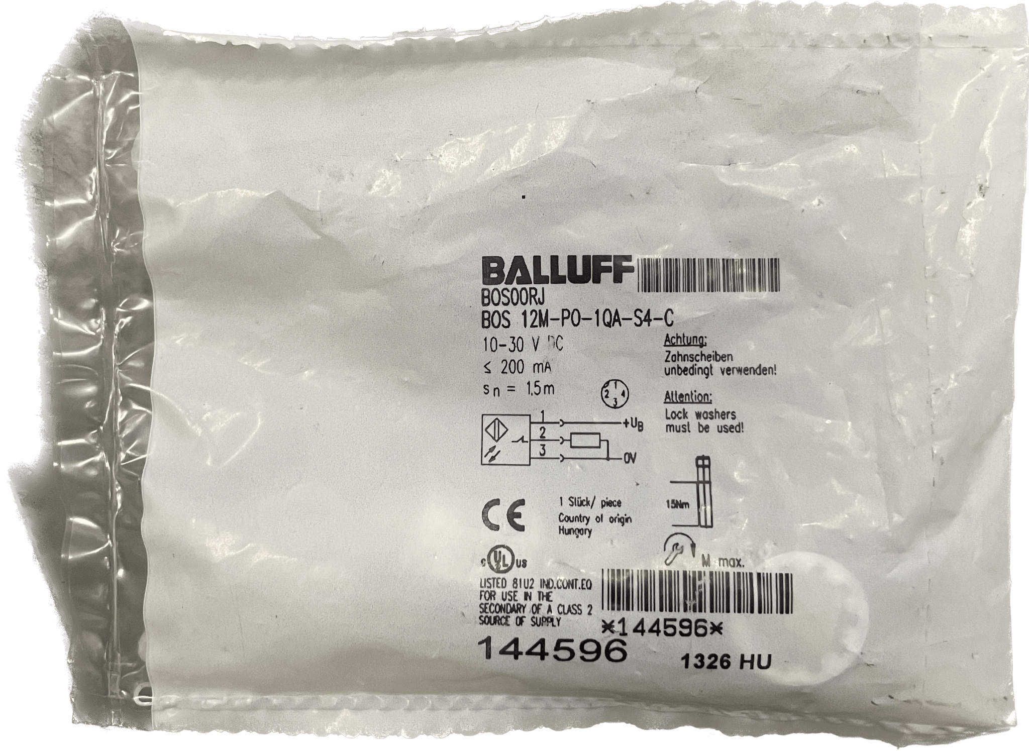 Balluff Reflexionslichtschranken BOS 12M-PO-PR10-S4 - #product_category# | Klenk Maschinenhandel