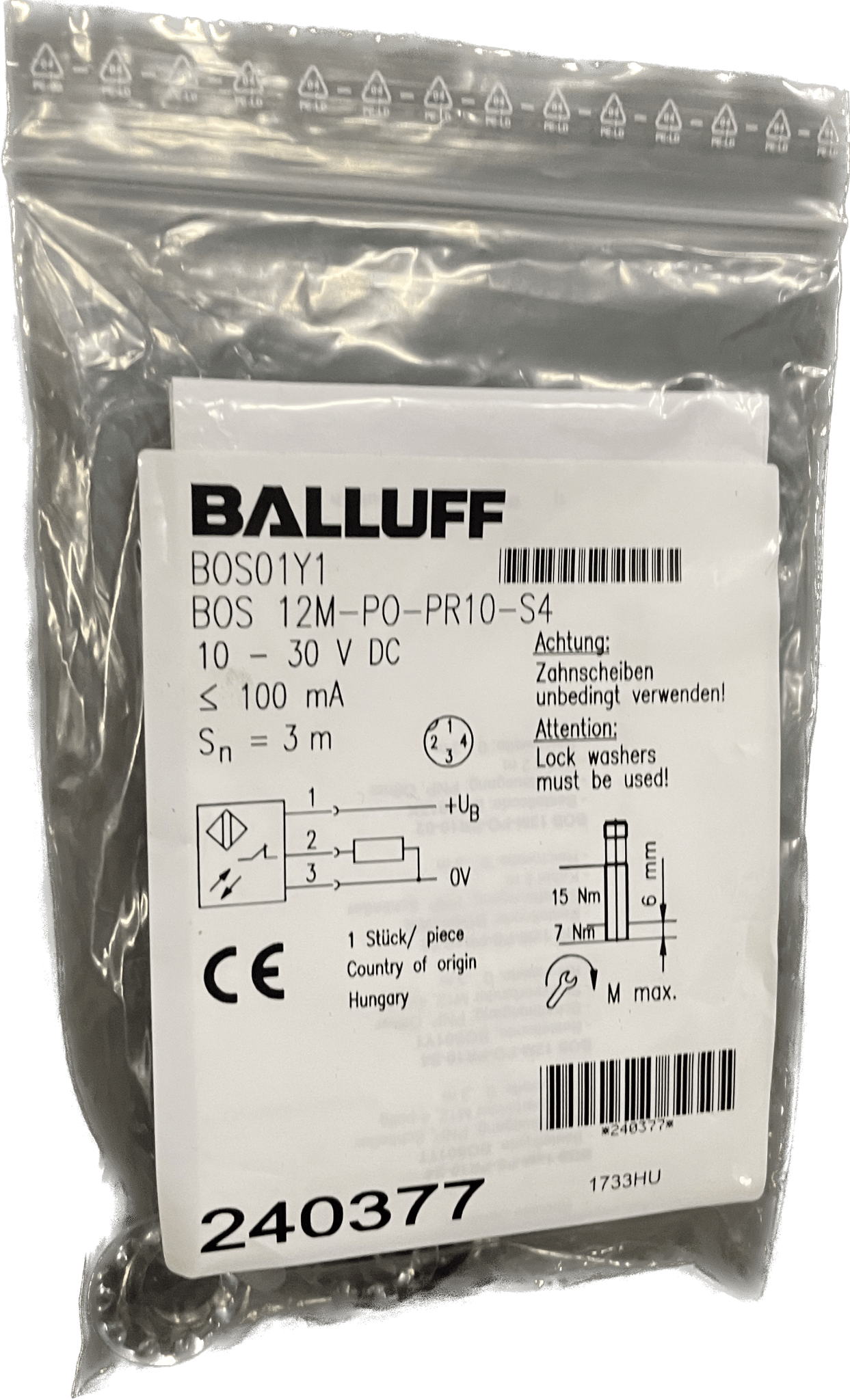 BALLUFF Reflexionslichtschranken BOS 12M-PO-PR10-S4 - #product_category# | Klenk Maschinenhandel