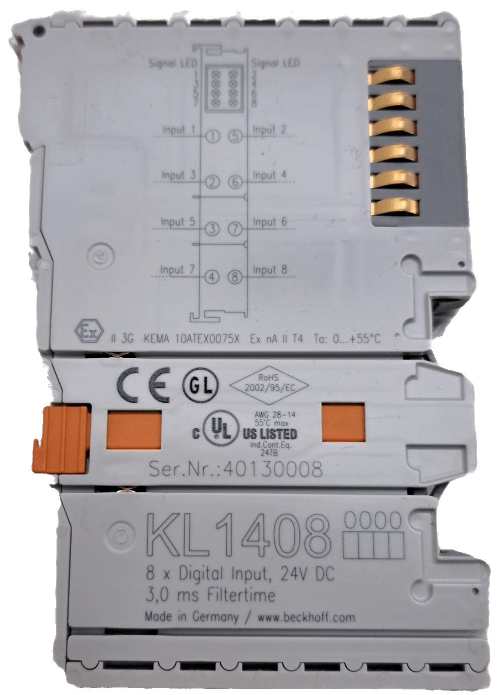 Beckhoff Busklemme, 8-Kanal-Digital-Eingang KL1408 - #product_category# | Klenk Maschinenhandel