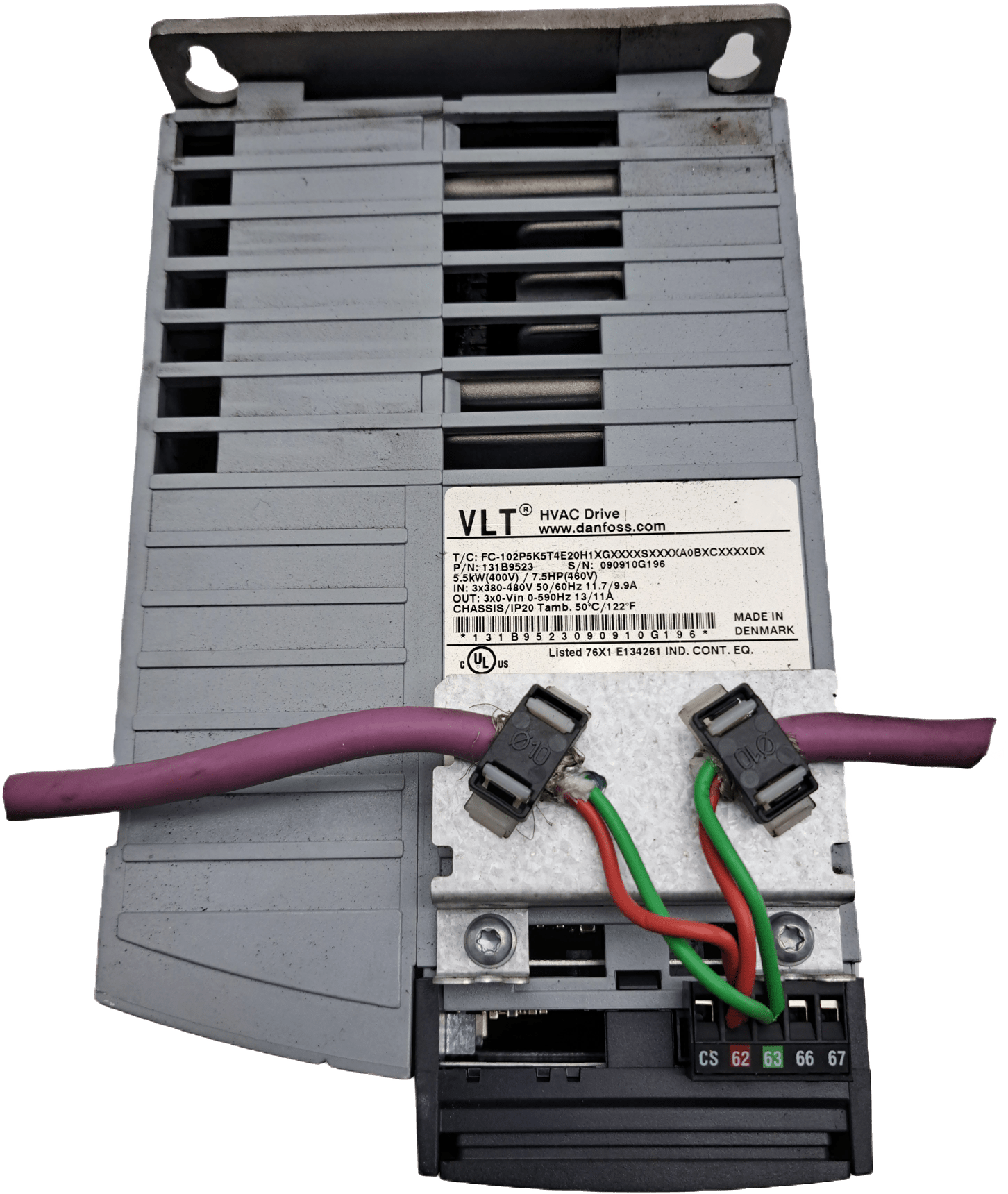 Danfoss VLT HAVAC Drive FC-102P5K5T4E20H1XGXXXXSXXXXA0BXCXXXXDX - #product_category# | Klenk Maschinenhandel