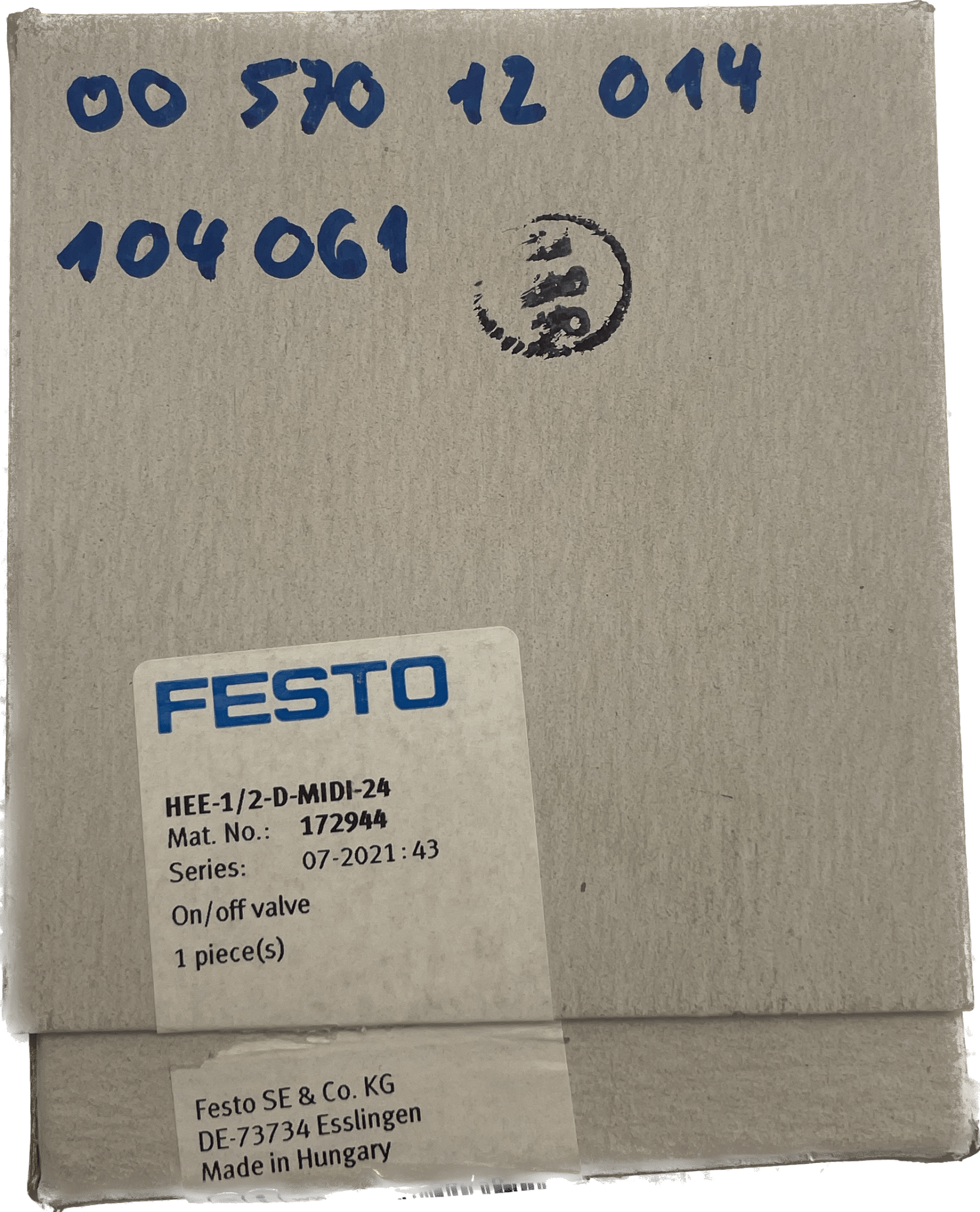 Festo Einschaltventil HEE-1/2-D-MIDI-24 - #product_category# | Klenk Maschinenhandel