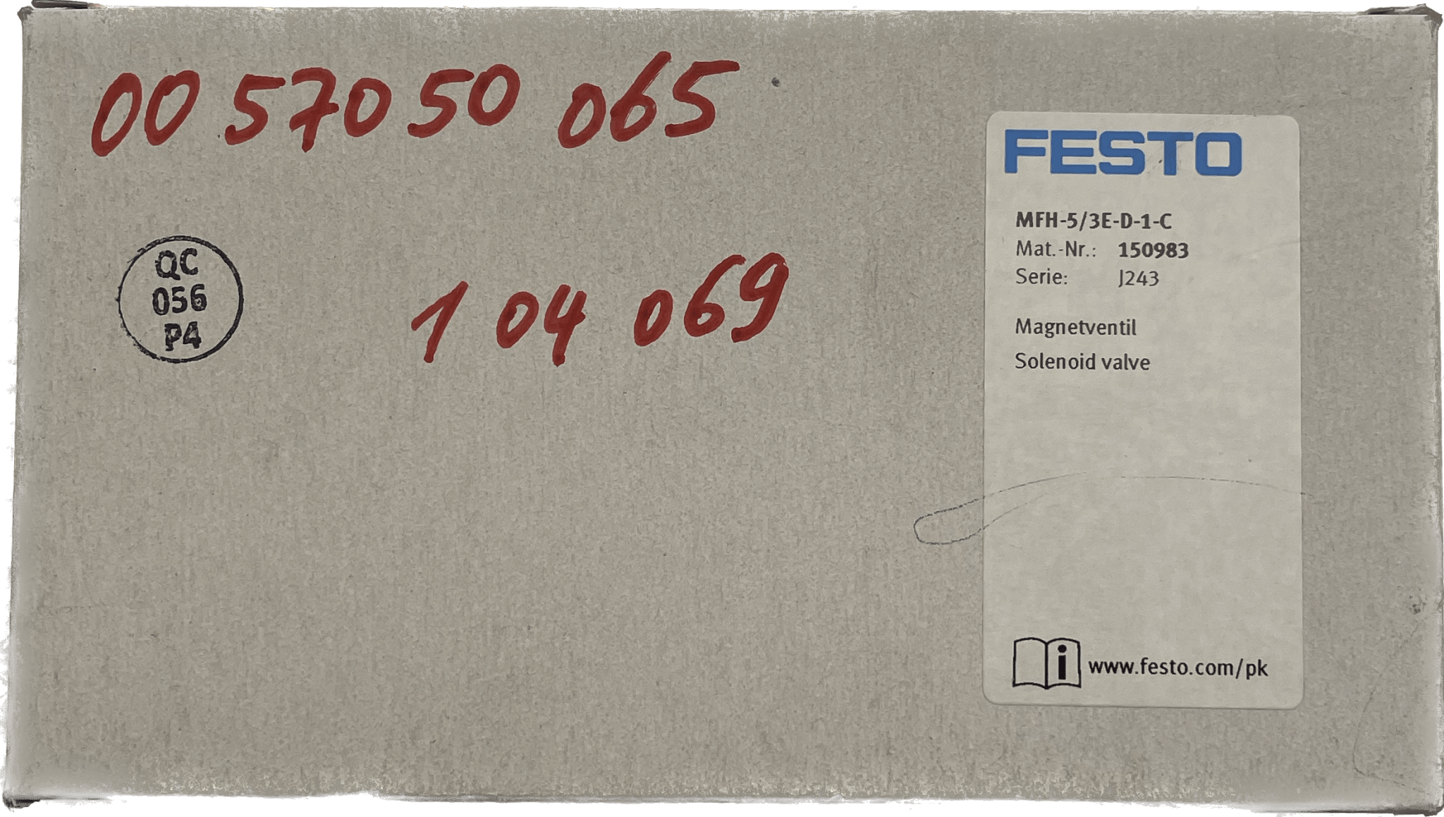 Festo Magnetventil MFH-5/3E-D-1-C - #product_category# | Klenk Maschinenhandel