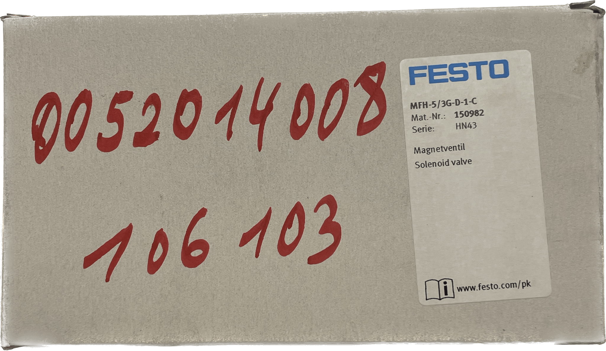 Festo Magnetventil MFH-5/3G-D-1-C - #product_category# | Klenk Maschinenhandel