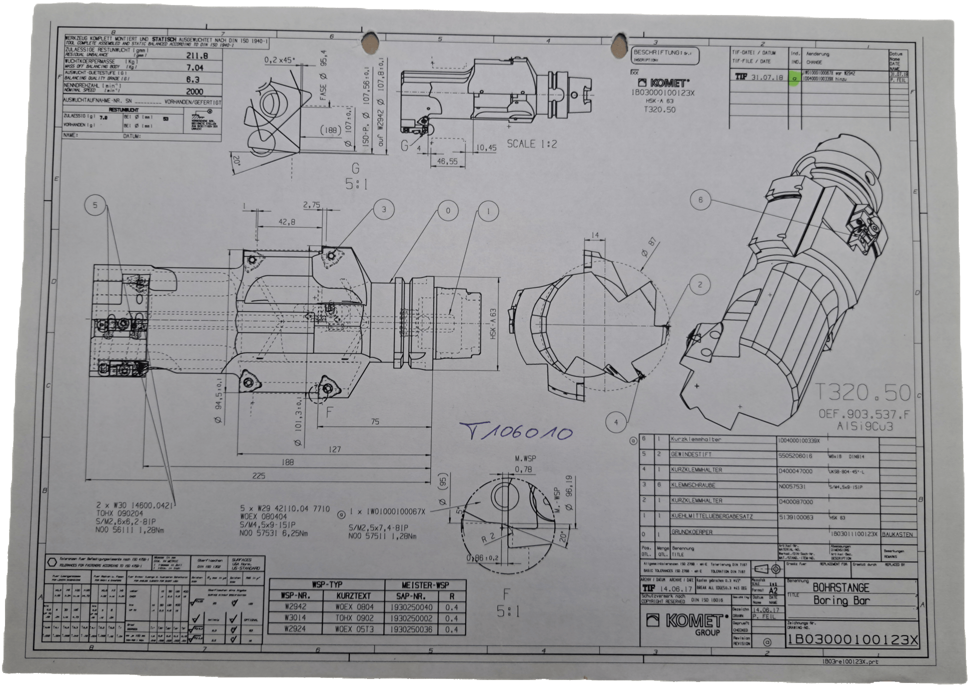 Komet Bohrstange mit HSK63 (106010) - #product_category# | Klenk Maschinenhandel