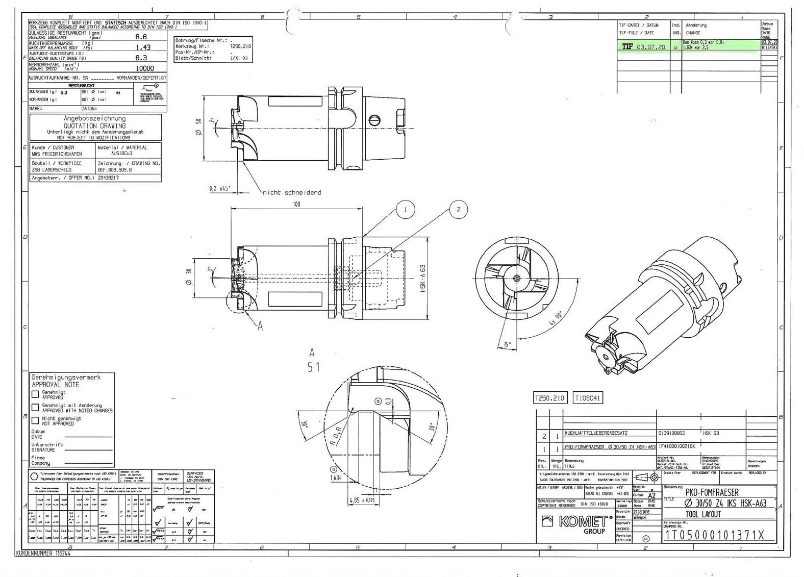Komet JEL PKD D30/ D50 Z4 IKS HSK-A63 - #product_category# | Klenk Maschinenhandel
