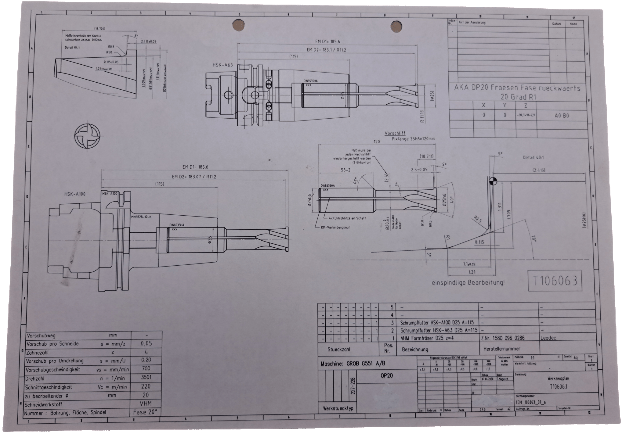 Komet / Leadec VHM Formfräser D25 z=4 - #product_category# | Klenk Maschinenhandel