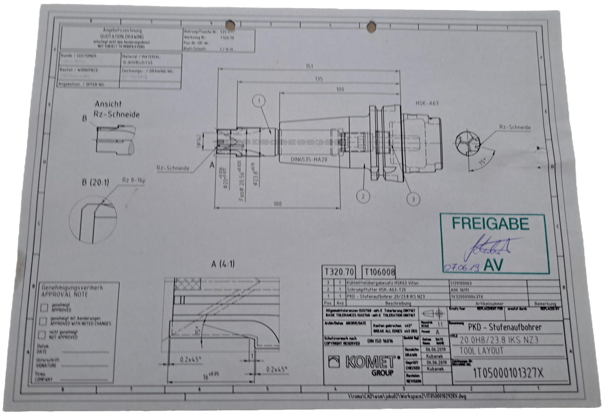 Komet PKD Stufenbohrer 20.0H8/23.8 IKS NZ3 - #product_category# | Klenk Maschinenhandel
