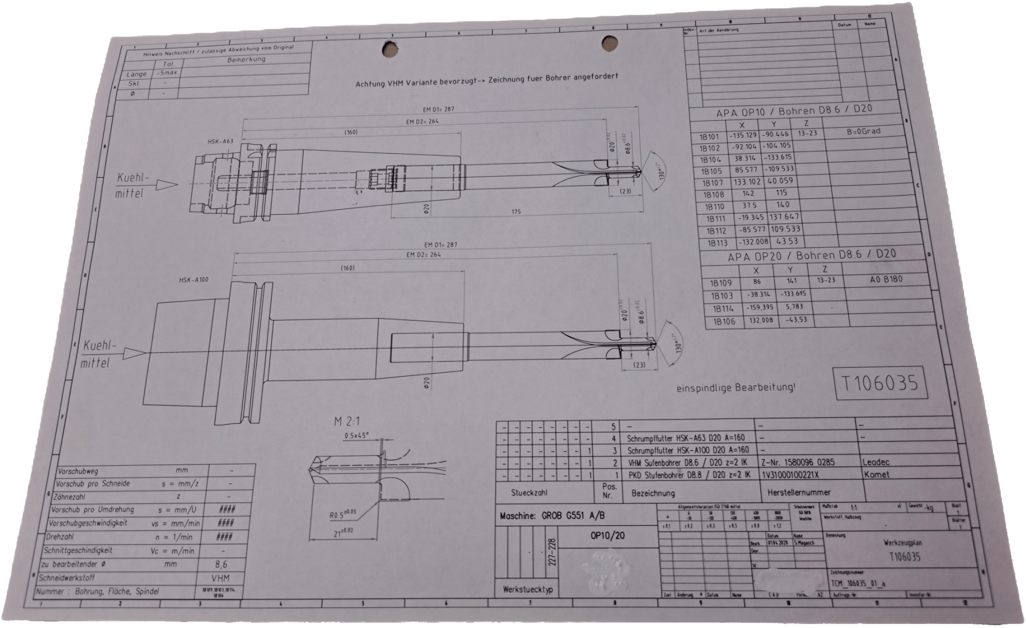 Komet PKD Stufenbohrer D8.6 / D20 z=2 IK - #product_category# | Klenk Maschinenhandel