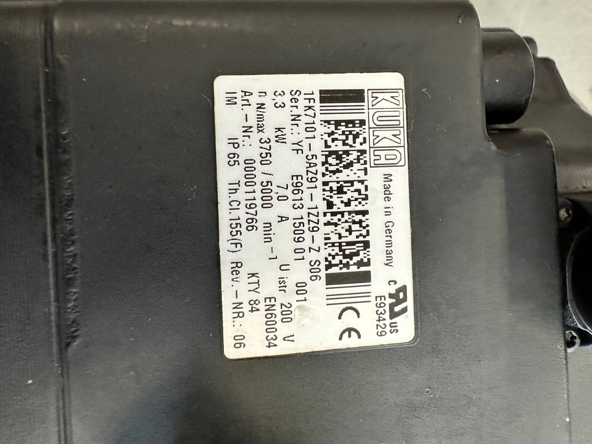 Kuka Servomotor 1FK7101-5AZ91-1ZZ9-Z S06 - #product_category# | Klenk Maschinenhandel