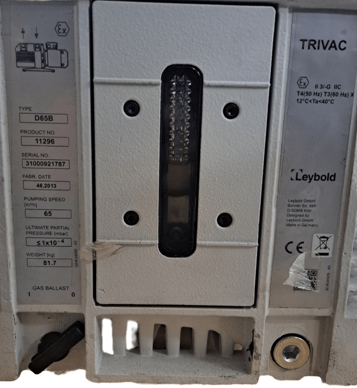 Leybold Trivac D65B Zweistufige Drehschieber-Vakuumpumpe - #product_category# | Klenk Maschinenhandel