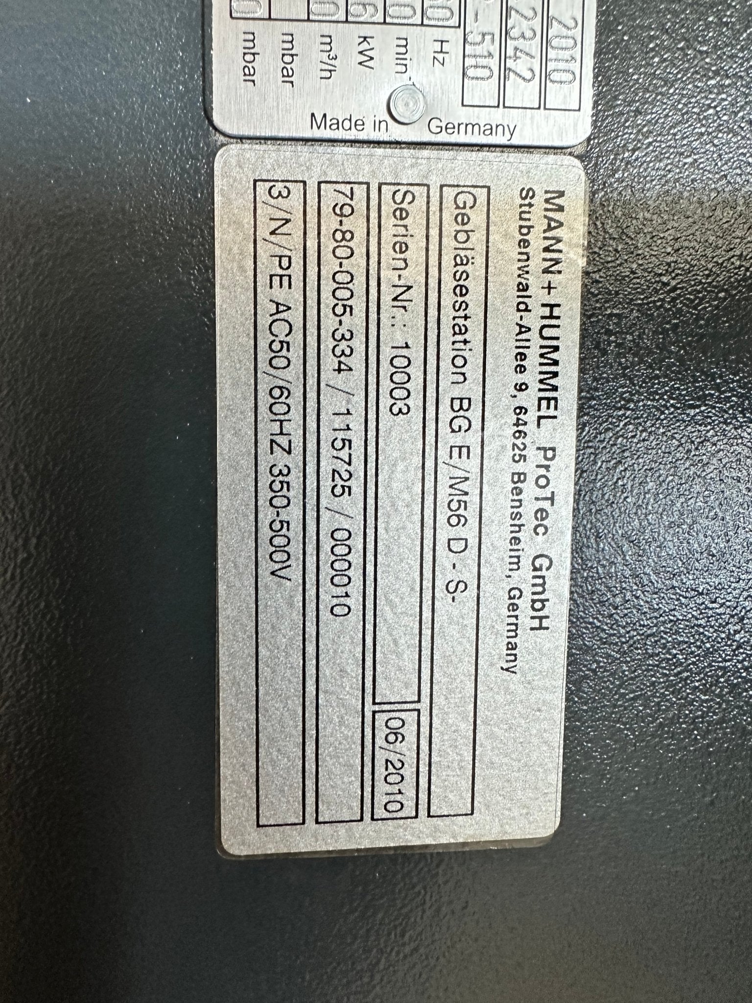 Mann+Hummel / Becker Gebläsestation BGSE/M56D-S - #product_category# | Klenk Maschinenhandel