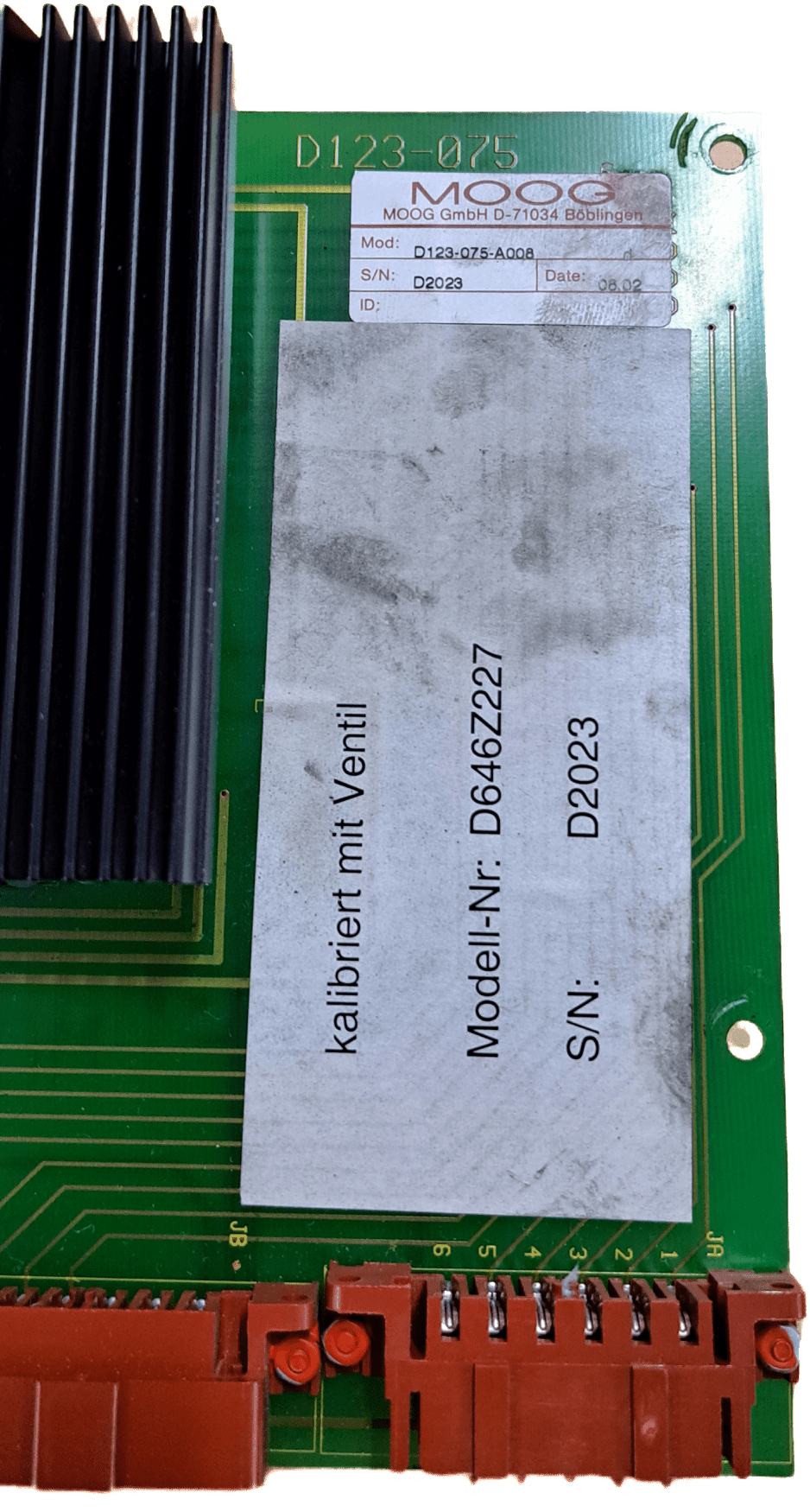 MOOG D123-075-A008 - #product_category# | Klenk Maschinenhandel