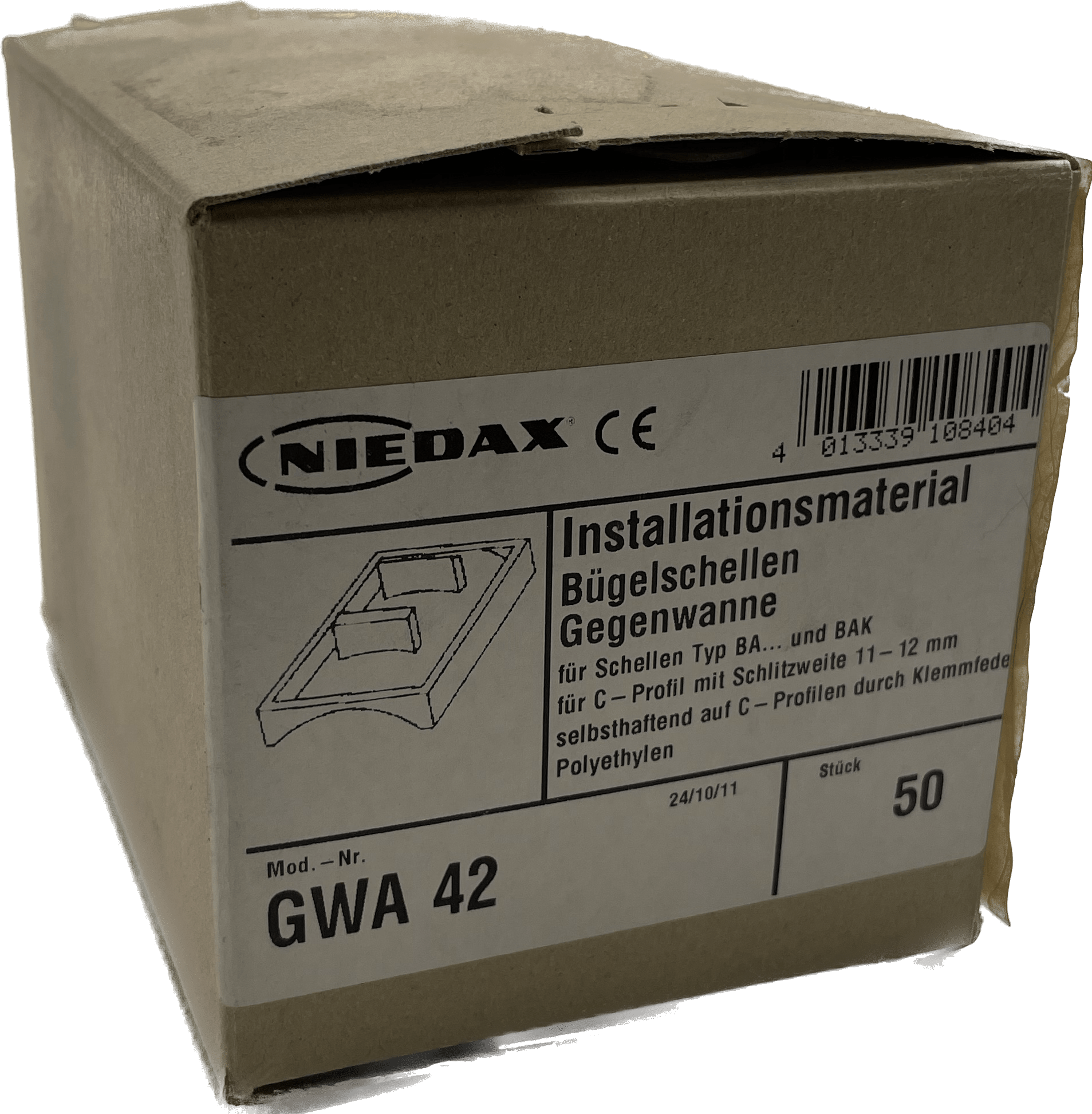 NIEDAX GWA42 Gegenwanne Hammerfuß-Bügelschelle - #product_category# | Klenk Maschinenhandel
