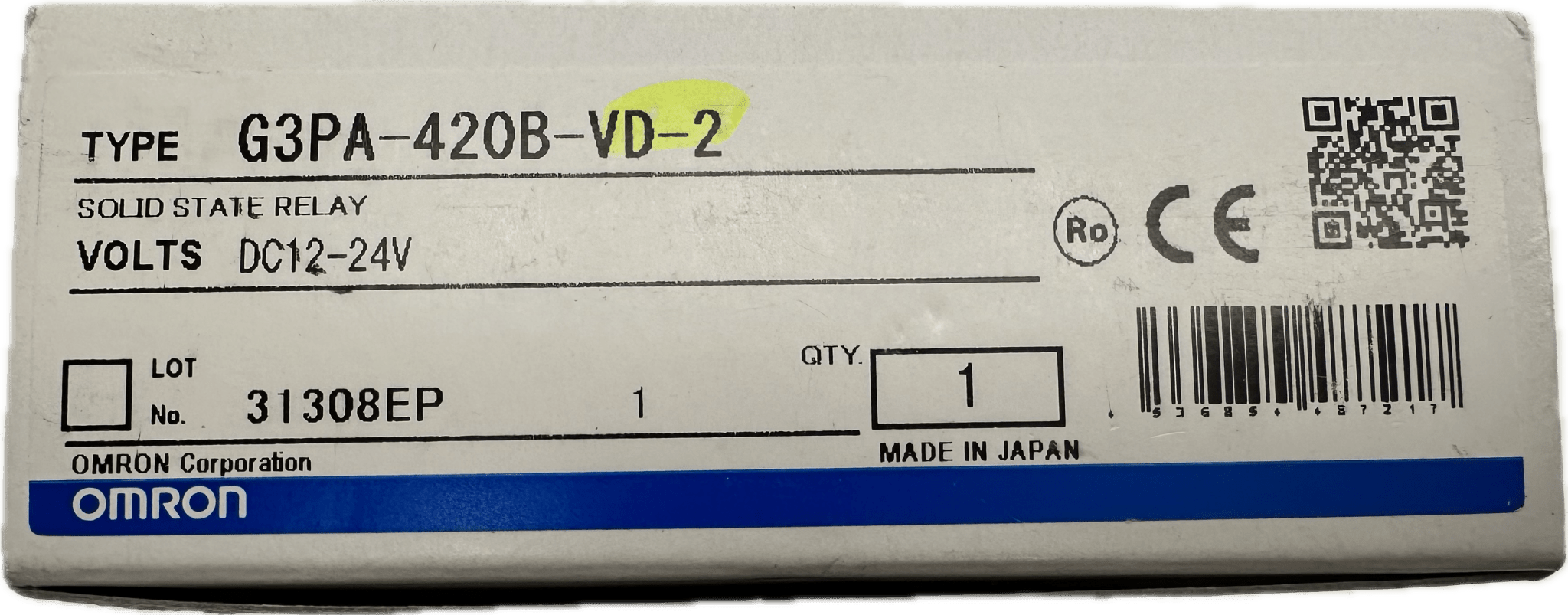 Omron Industrie Relais - Halbleiterrelais mit integriertem Kühlkorper G3PA-420B-VD-2 - #product_category# | Klenk Maschinenhandel