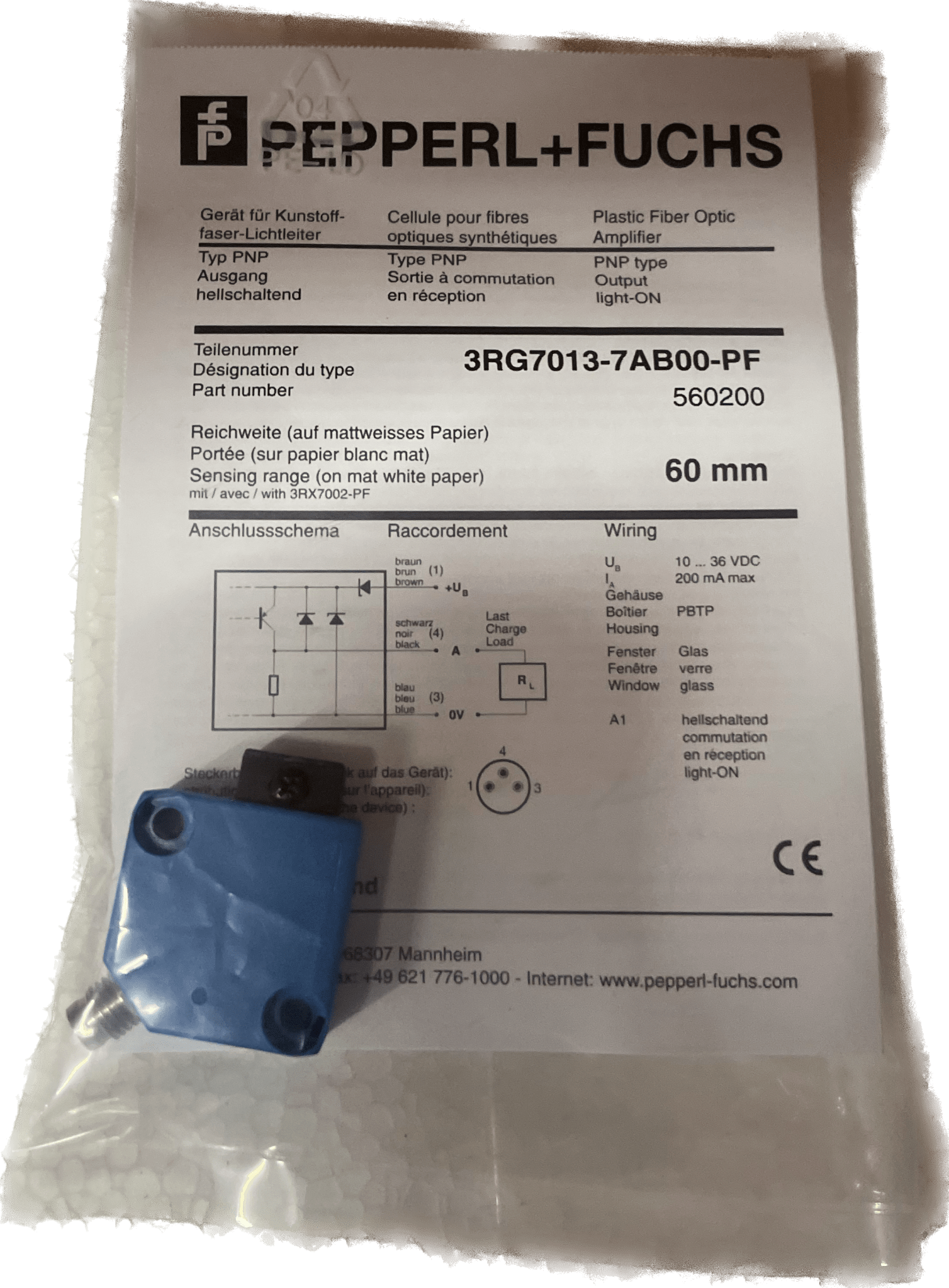 PEPPERL+FUCHS 3RG7013-7AB00-PF Lichtleitersensor - #product_category# | Klenk Maschinenhandel