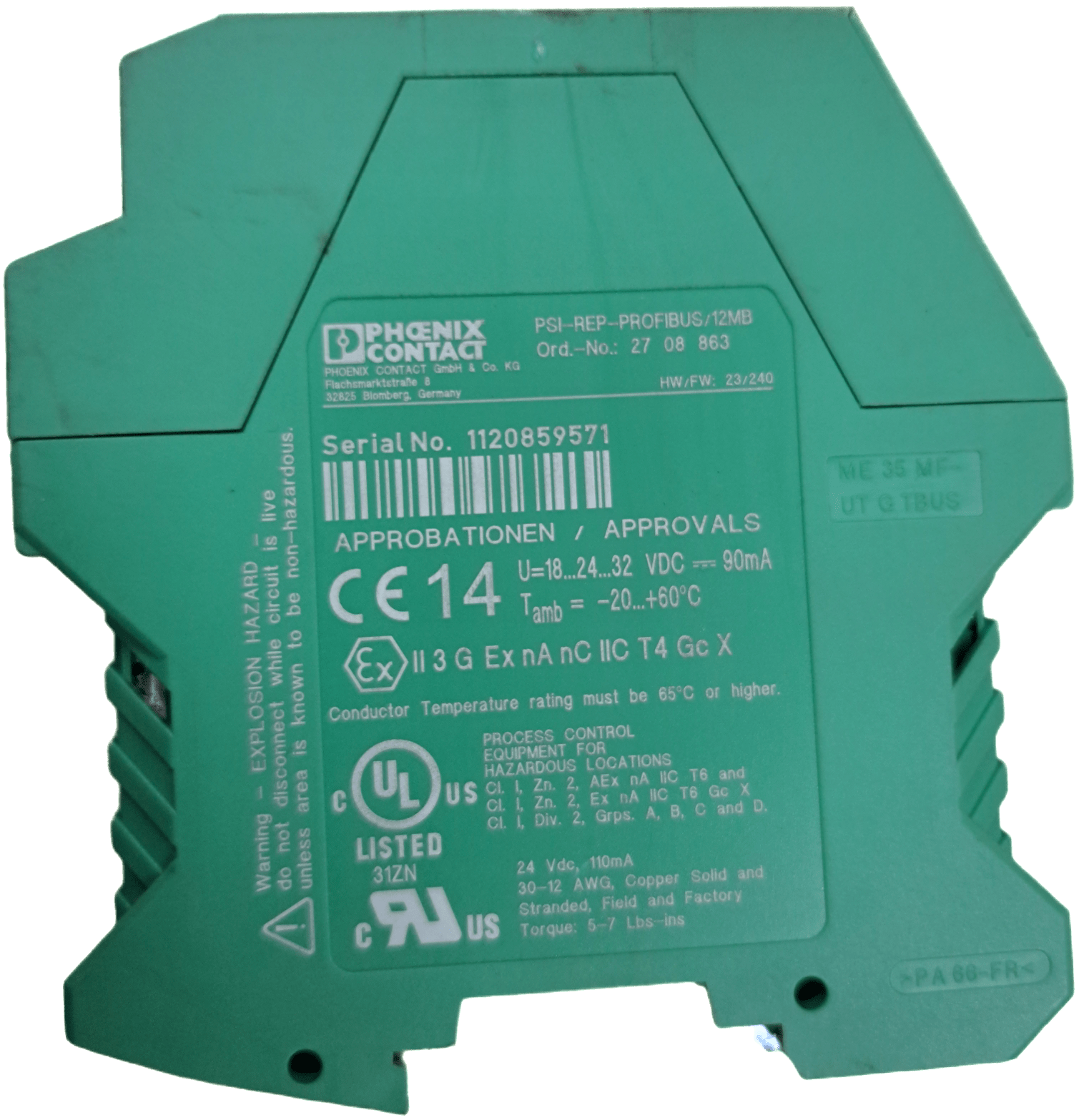 Phönix-Contact Modularer Repeater zur Potenzialtrennung und Reichweitenerhöhung für PROFIBUS - #product_category# | Klenk Maschinenhandel