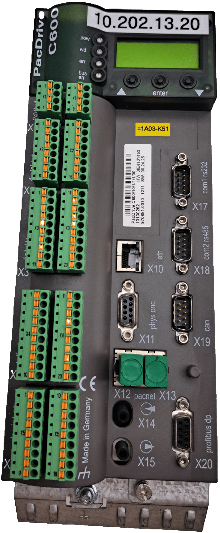Schneider Elektric Drives - C600 PAC DRIVE SERVO CONTROLLER PacDrive C600/10/1/1/1/00 - #product_category# | Klenk Maschinenhandel