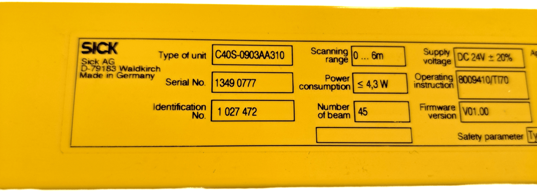 Sick C4000 Eco / Sender-Empfänger-Paar - #product_category# | Klenk Maschinenhandel