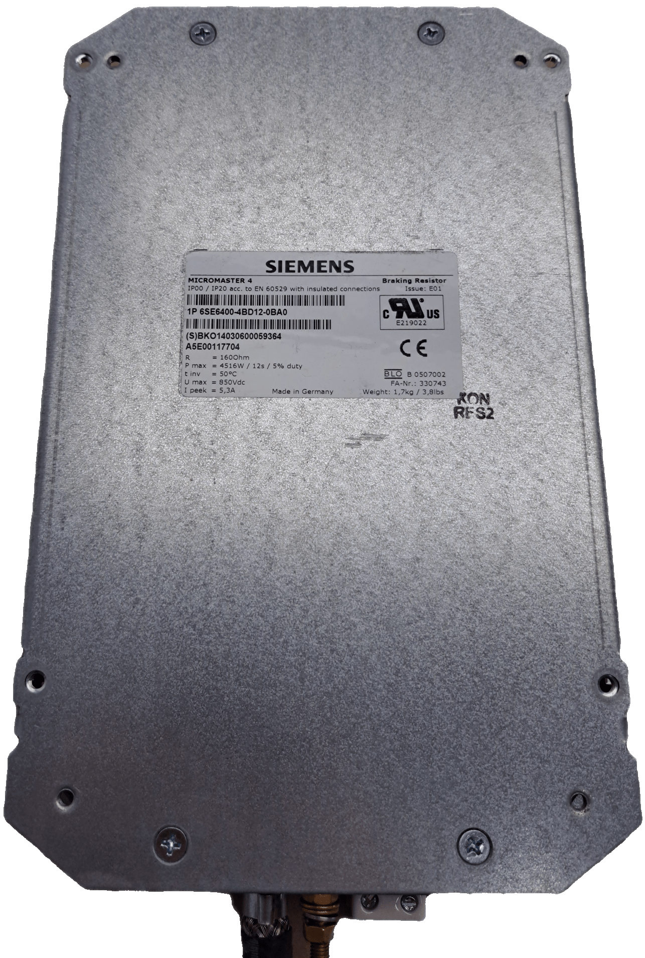 Siemens 6SE6400-4BD12-0BA0 - #product_category# | Klenk Maschinenhandel