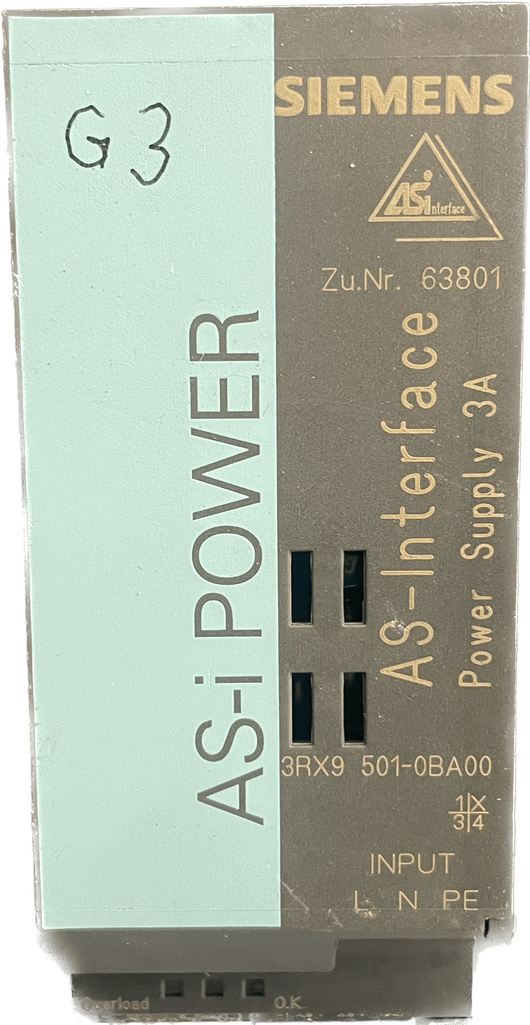 Siemens AS-i Power 3A 3RX9501-0BA00 - #product_category# | Klenk Maschinenhandel