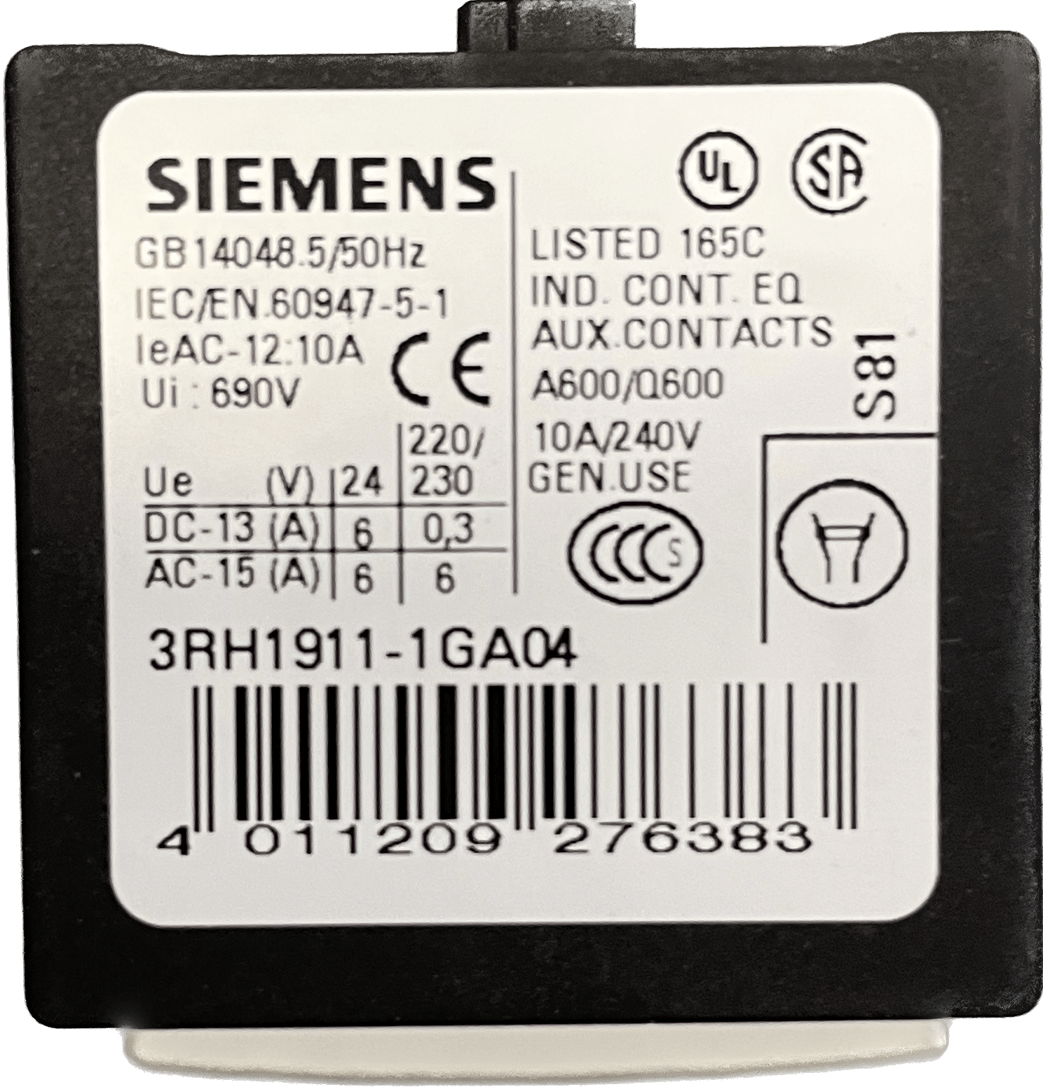 Siemens Hilfsschalterblock 3RH1911-1GA04 - #product_category# | Klenk Maschinenhandel