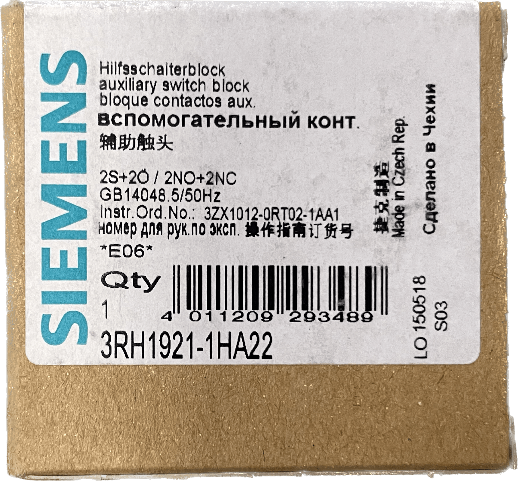 Siemens Hilfsschalterblock 3RH1921-1HA22 - #product_category# | Klenk Maschinenhandel